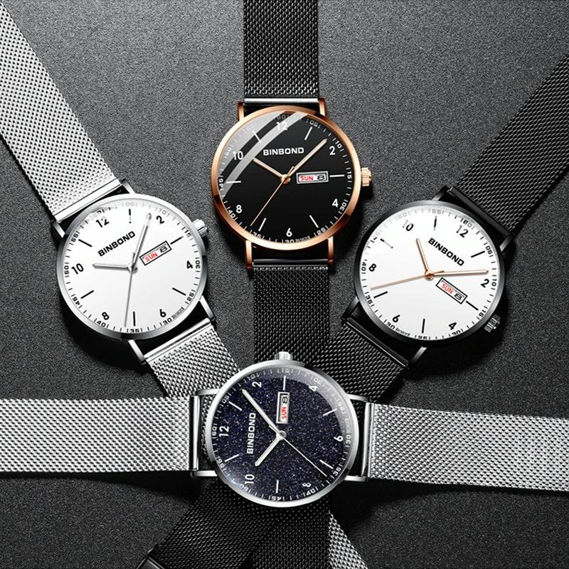Veile Studios Ultra Thin Waterproof Quartz Watch With Luminous Starry Design