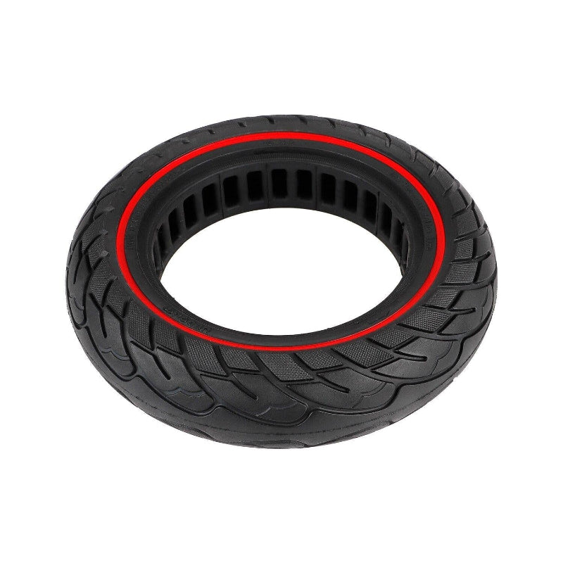 Ninebot Max G30 Solid Rubber Scooter Tire 10 Inch By 2.5 Red Line