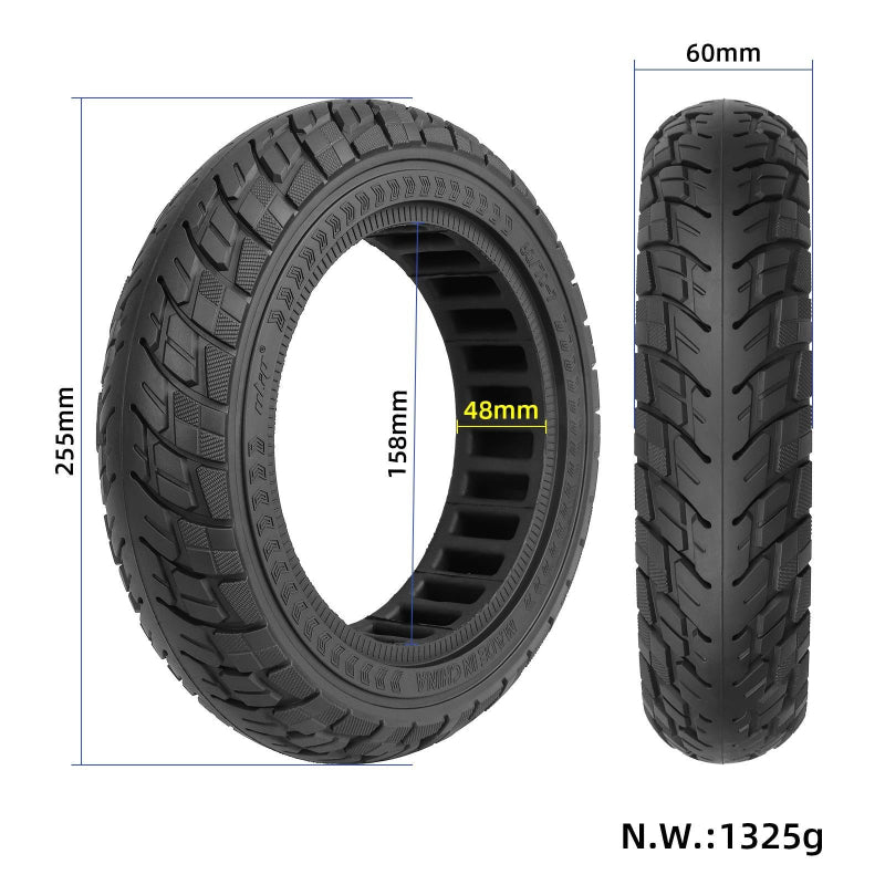 Ninebot Max G30 Scooter Tire 10X2.5 Inch Solid Rubber Black For Durable Ride