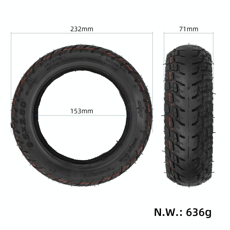 Off Road Tubeless Tire For Electric Scooters Nine Point Five By Two Inch