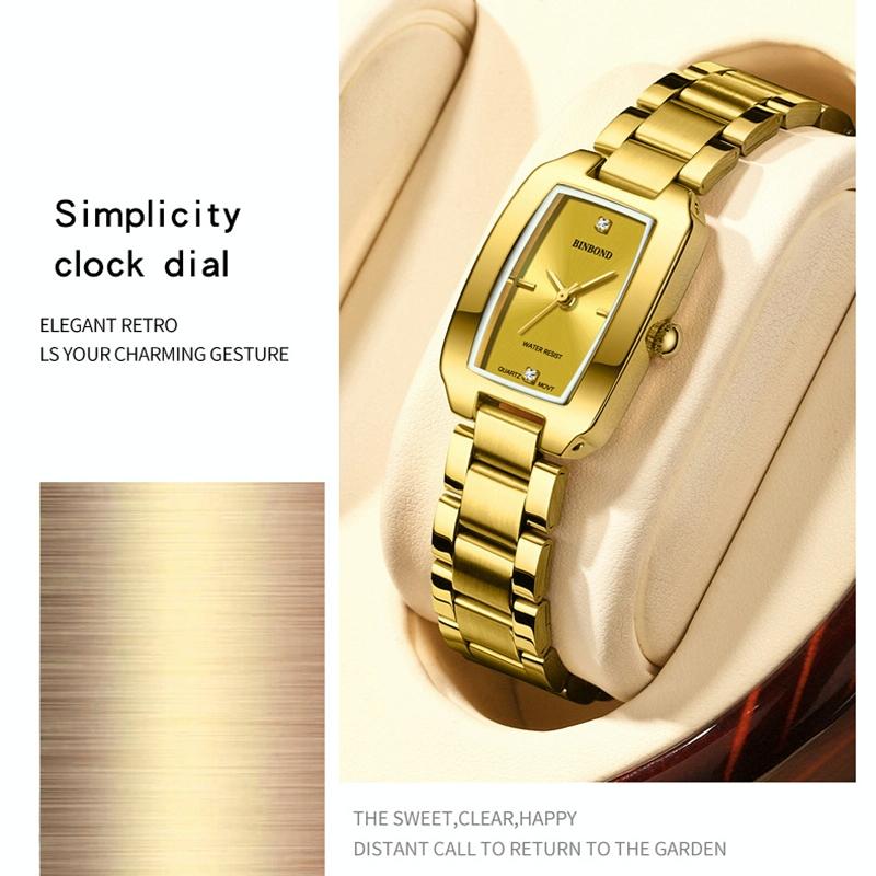Veile Studios Waterproof Square Metal Quartz Watch With 30 Metre Resistance