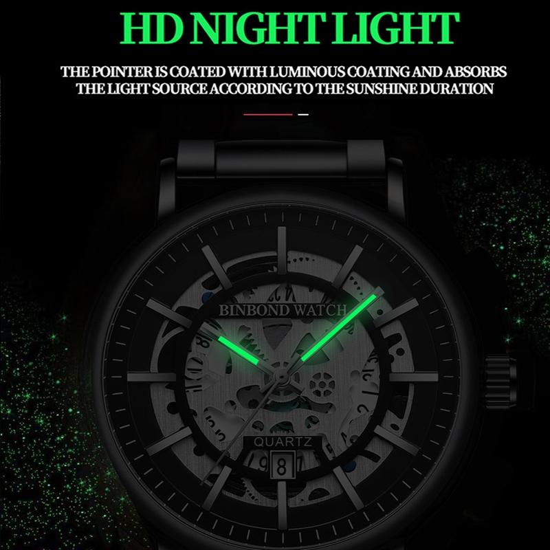 Waterproof Luminous Quartz Watch Multifunctional Stylish Durable Timepiece