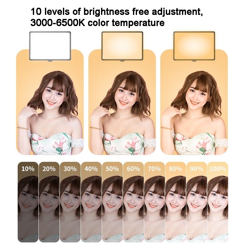42Cm Bracket Led Live Fill Light With 10 Adjustable Three-Color Temperatures For Photography