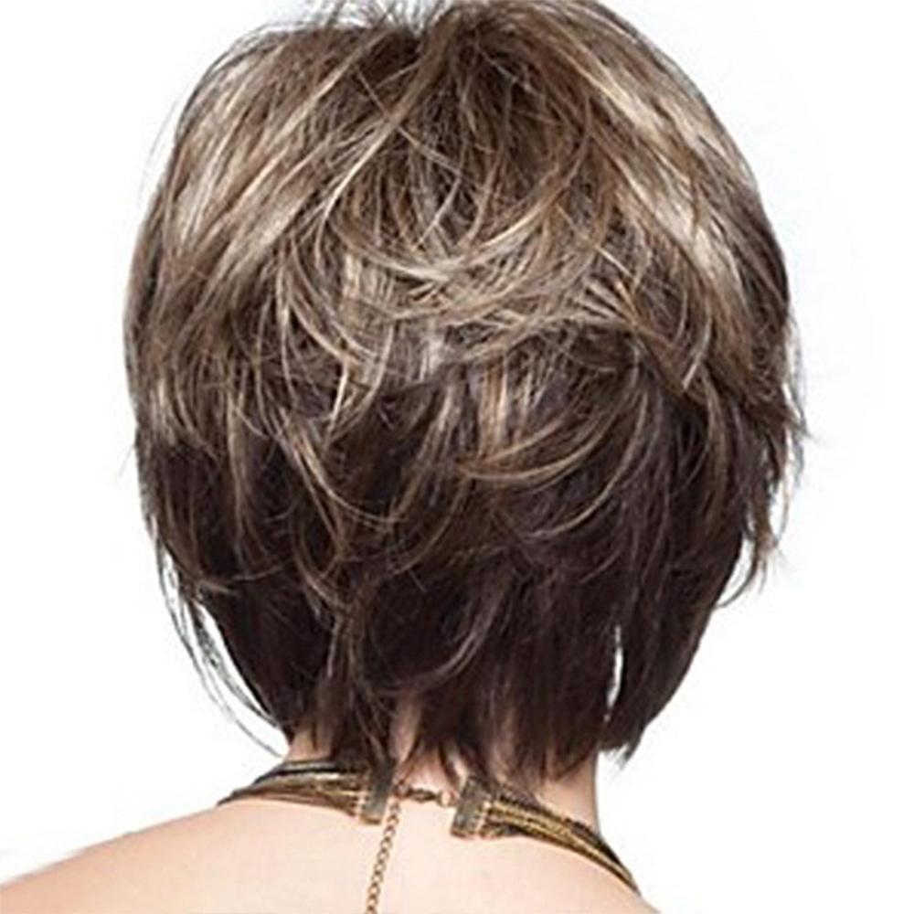 Short Curly Silk Wig In Mixed Colour For Versatile Hair Styling