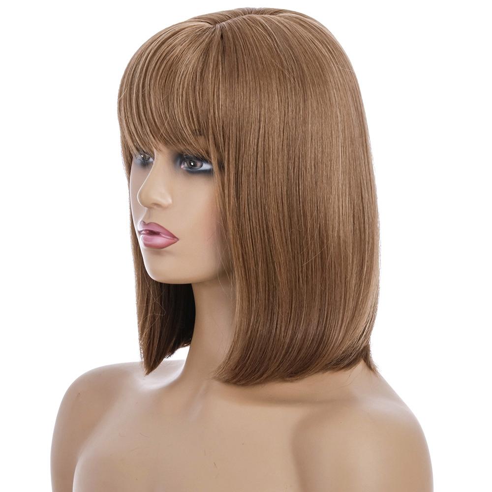 Silk Short Wig For Women High Temperature Resistant Hair Extensions