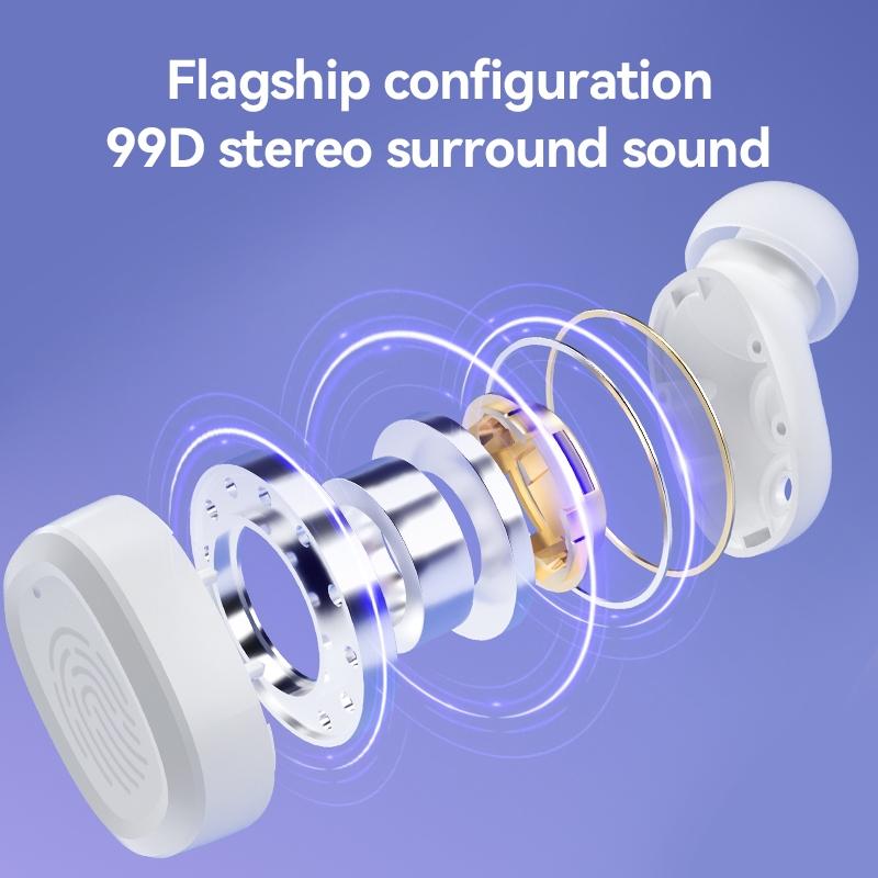 Black Wireless Earphones With Charging Case Compact Design And Bluetooth Connectivity