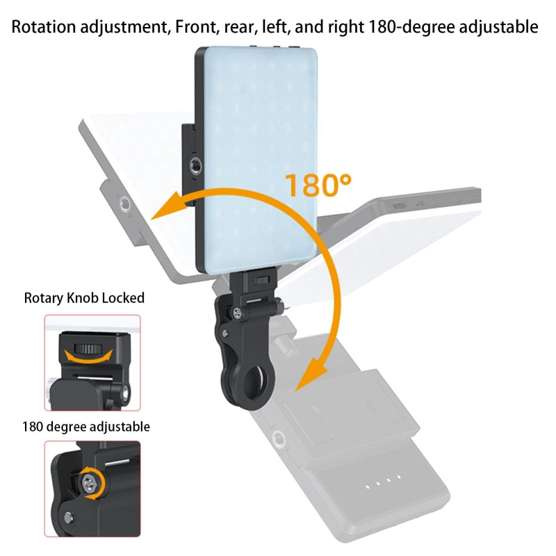 5 Watt Mobile Phone Fill Light With Screen For Live Broadcast And Pocket Use