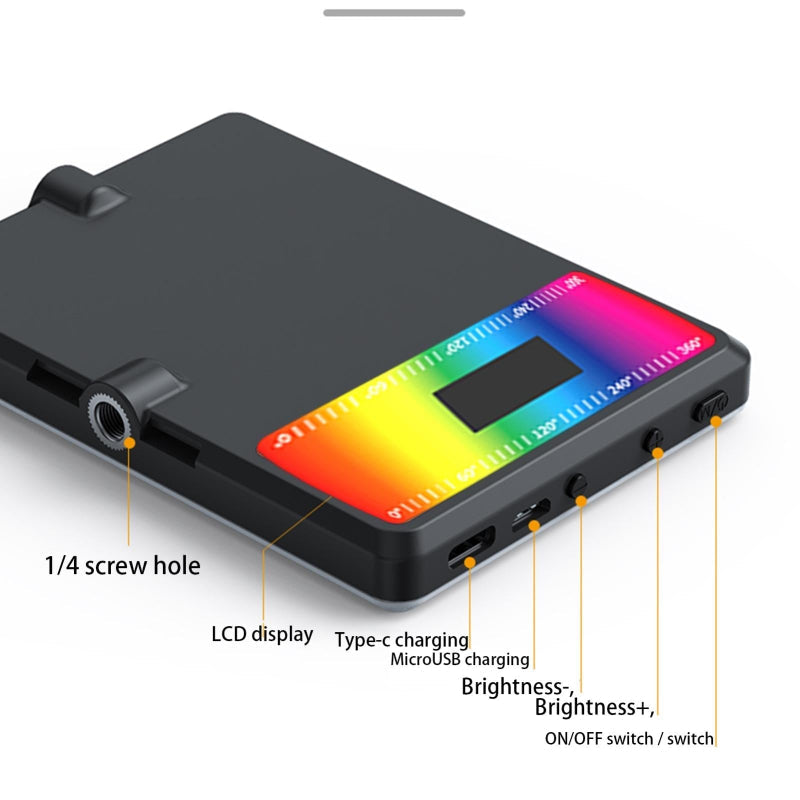 5 Watt Mobile Phone Fill Light With Screen For Live Broadcast And Pocket Use
