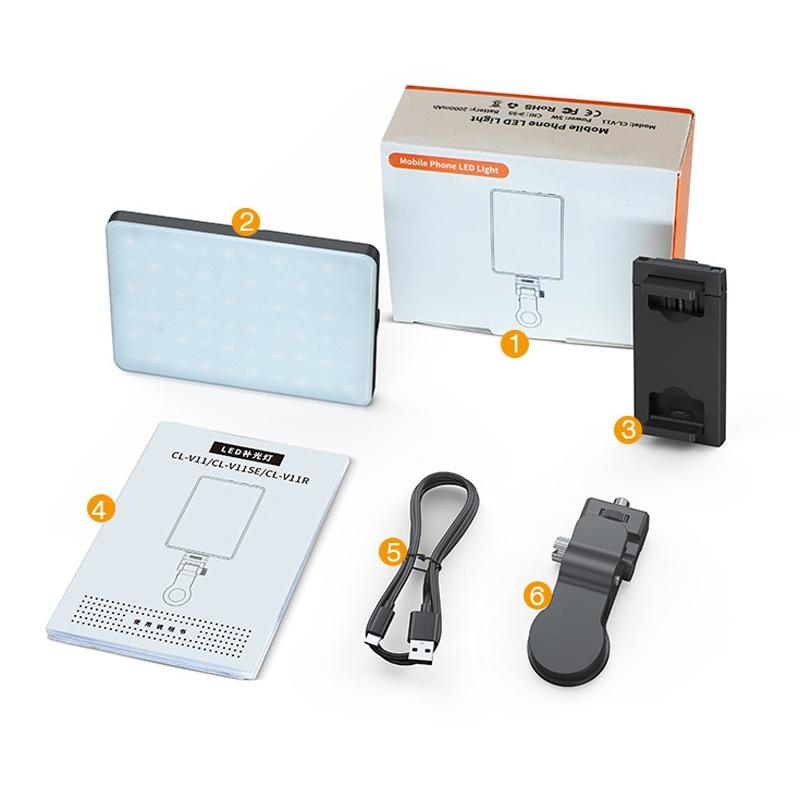5 Watt Mobile Phone Fill Light For Live Broadcast With Adjustable Cool And Warm Settings