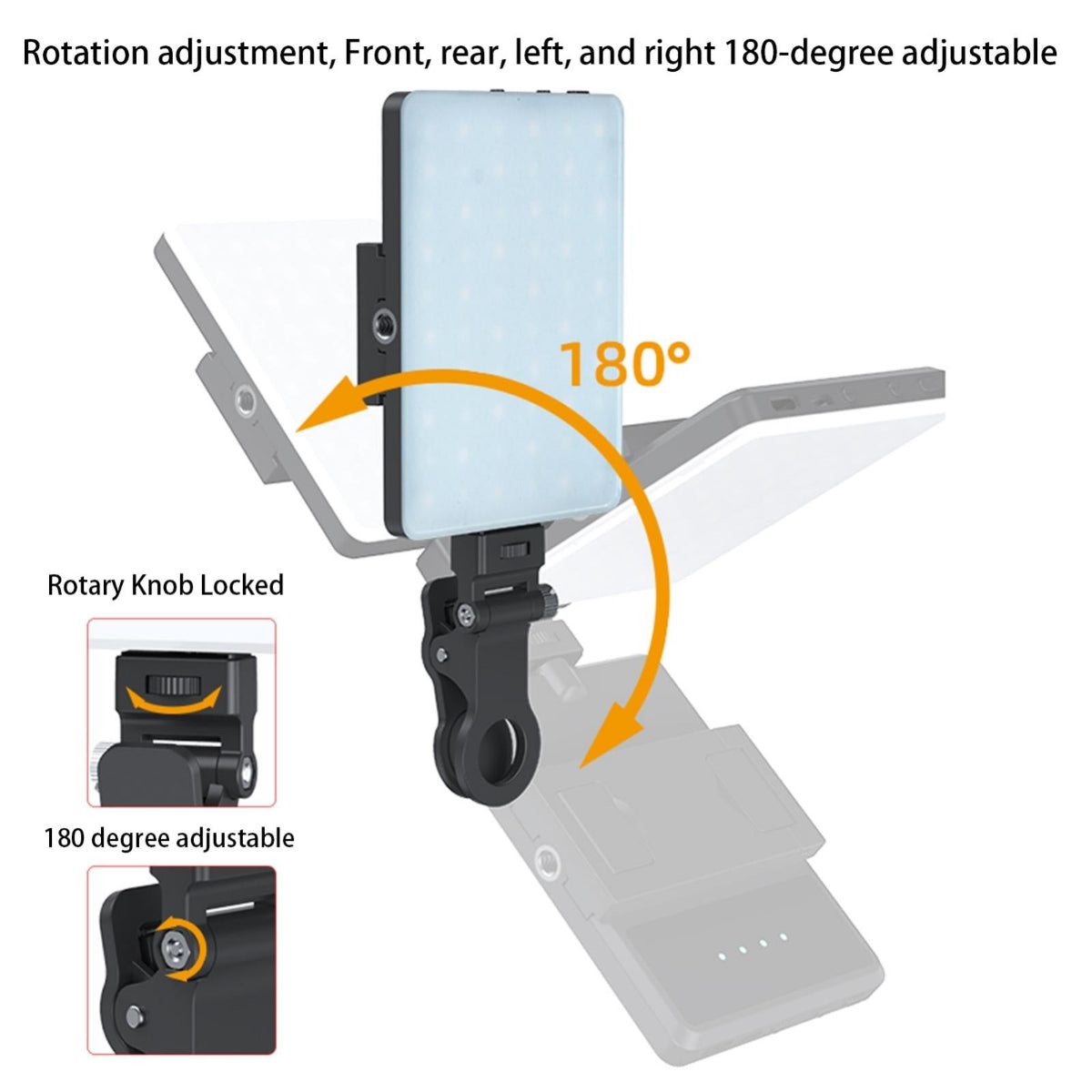 5 Watt Mobile Phone Fill Light For Live Broadcast With Adjustable Cool And Warm Settings