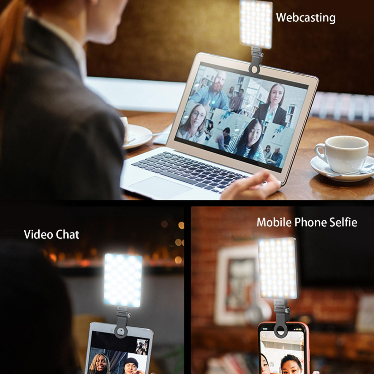 5 Watt Mobile Phone Fill Light For Live Broadcast With Adjustable Cool And Warm Settings