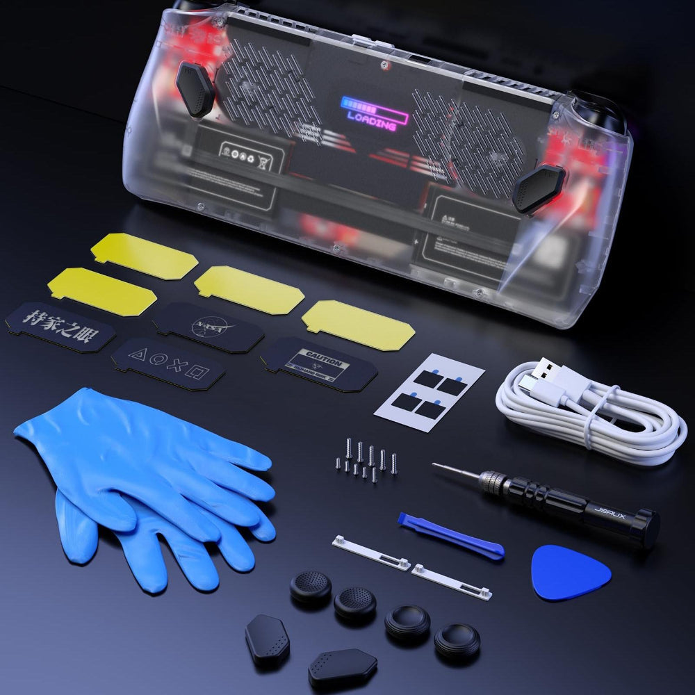 Rgb Transparent Back Plate For Asus Rog Ally Console With Tool Video Game Accessory