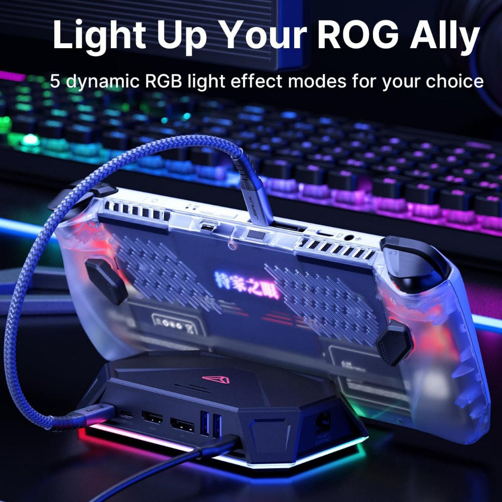 Rgb Transparent Back Plate For Asus Rog Ally Console With Tool Video Game Accessory