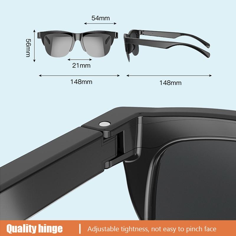 Bluetooth 5.3 Smart Sunglasses With Wireless Headset And Anti Glare Lenses