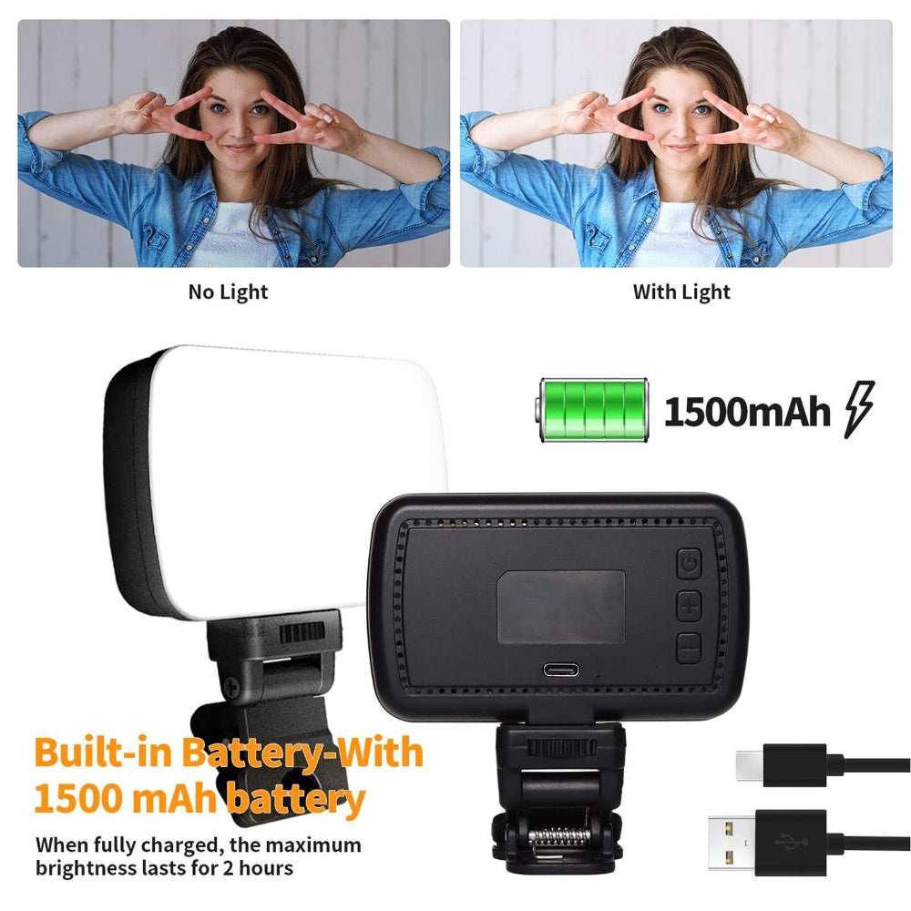 Rechargeable Video Conference Lighting With Three Colour Temperature Dimming
