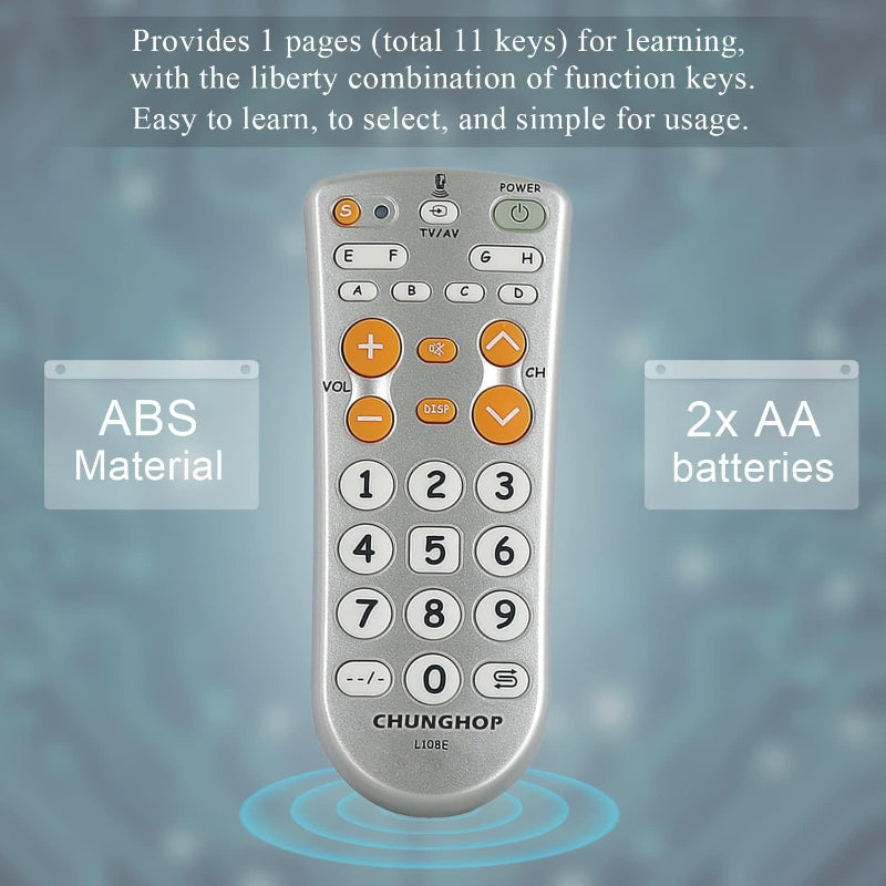 Universal Infrared Television Remote Control With Learning Function