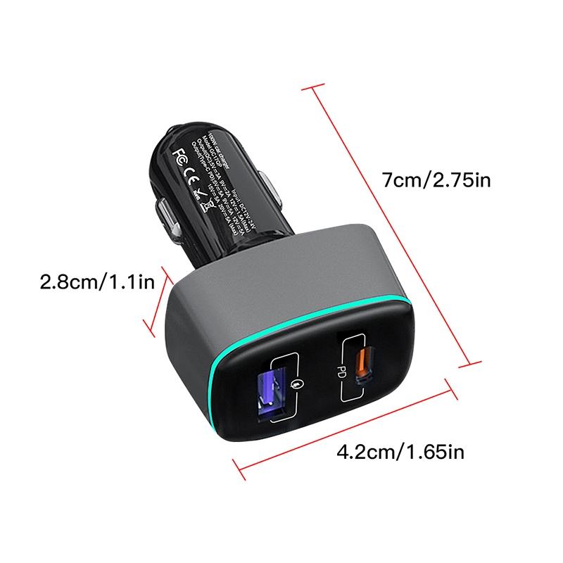 100W 2 In Car Charger For Dji Mavic 3 Mini