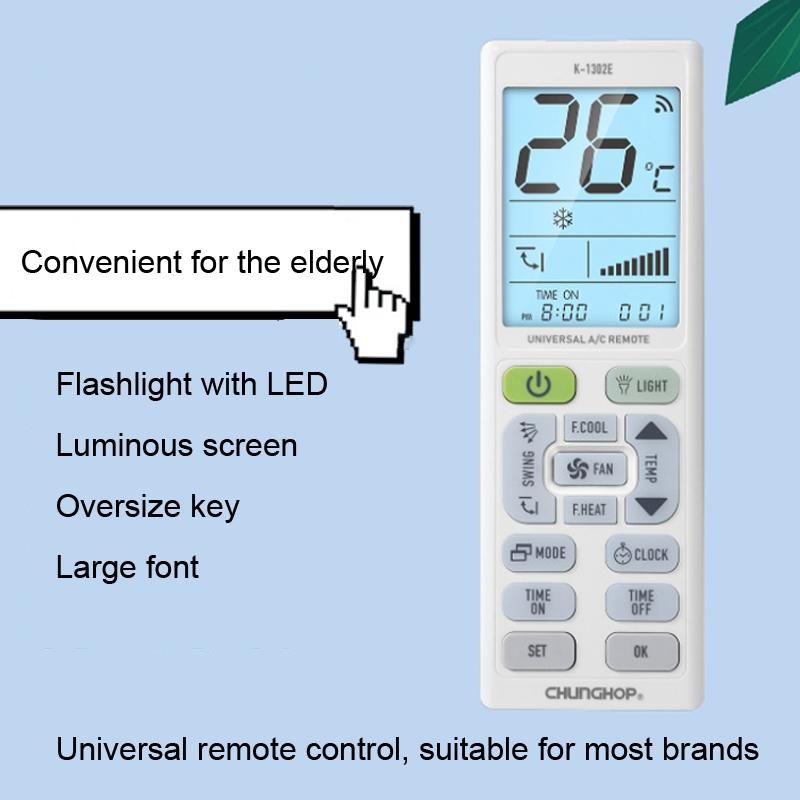 Universal Large Screen Battery Air Conditioner Remote Control Night Light