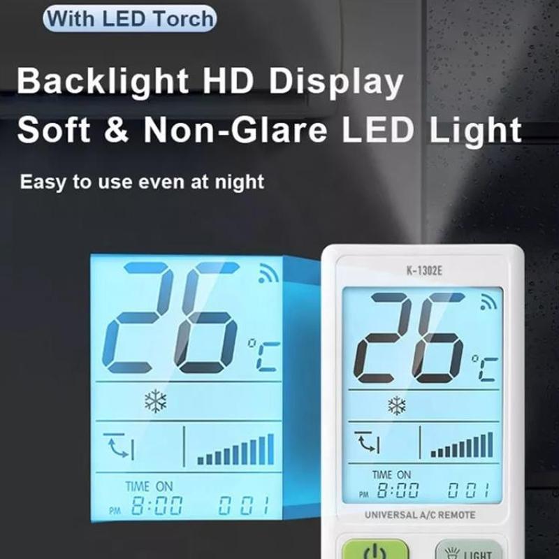 Universal Large Screen Battery Air Conditioner Remote Control Night Light