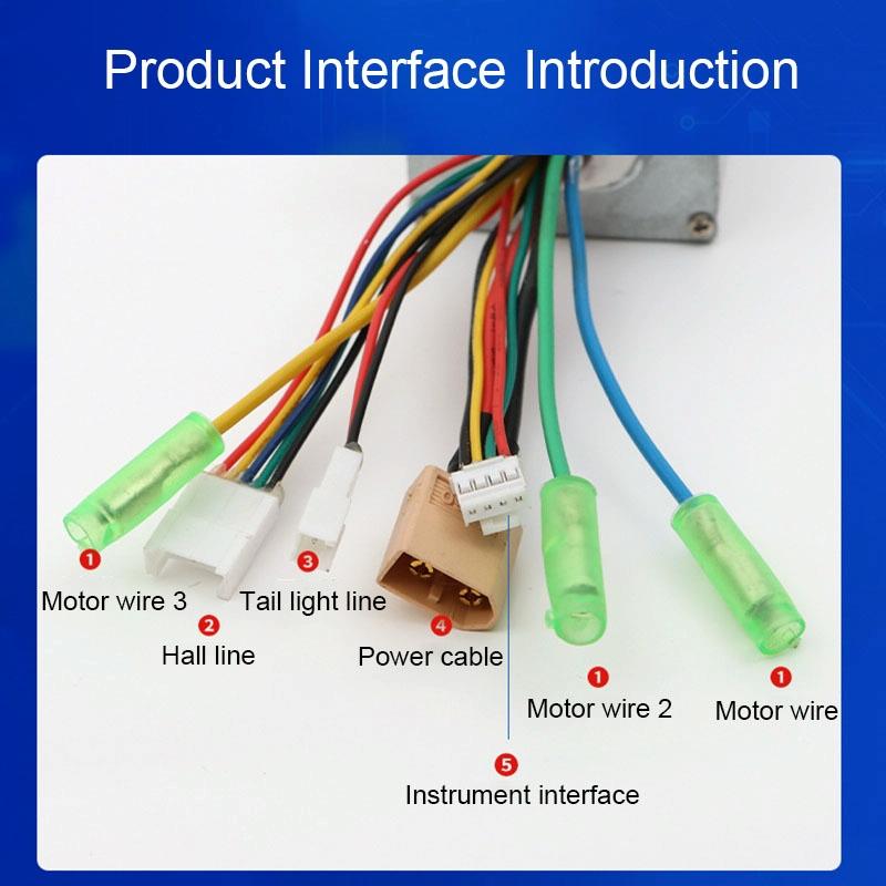 350 Watt Sine Wave Brushless Direct Current Vehicle Controller For Electric Scooters