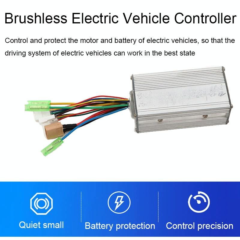 350 Watt Sine Wave Brushless Direct Current Vehicle Controller For Electric Scooters