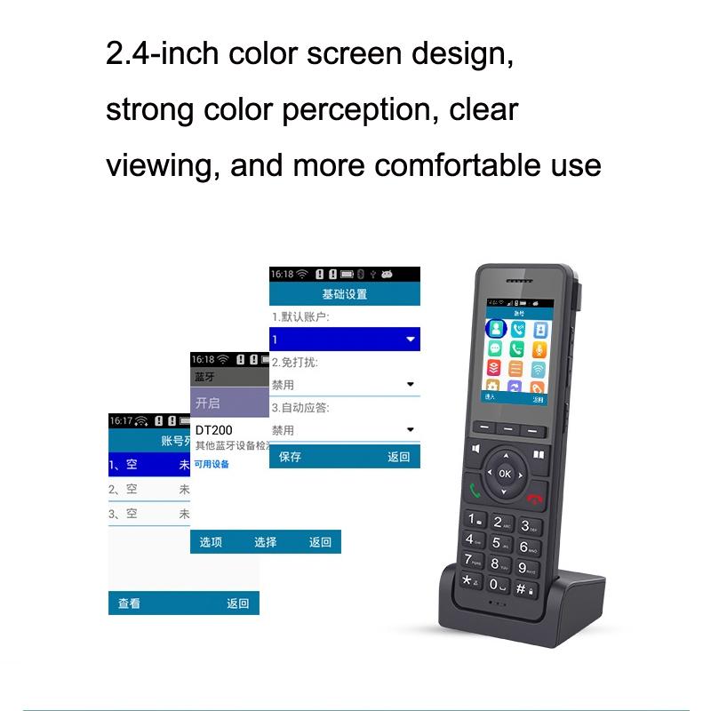 Wireless Handheld Voip Phone With Wifi And 4G Charging Base For Home Use