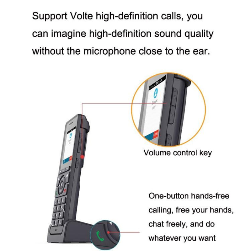 Wireless Handheld Voip Phone With Wifi And 4G Charging Base For Home Use