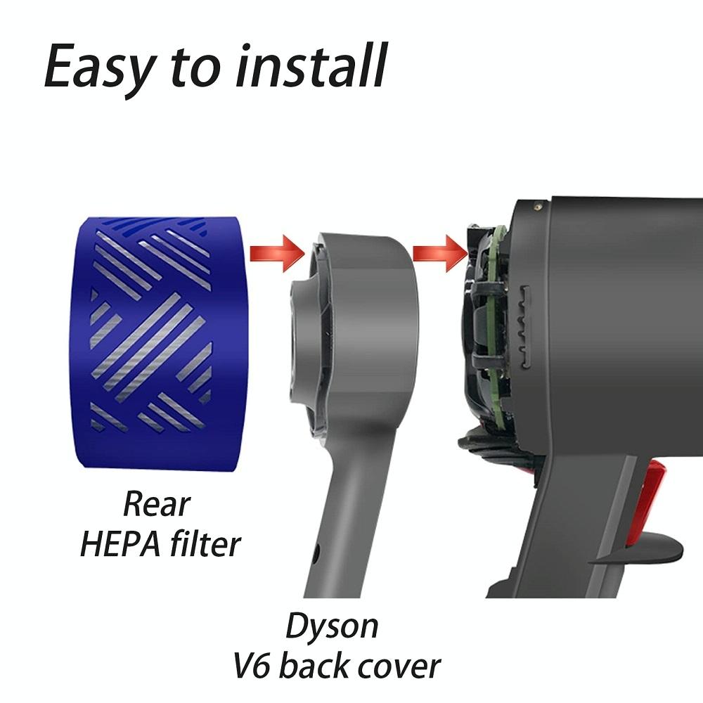 Rear Motor Cover And Filter Set For Dyson V6 Vacuum Cleaner Accessories