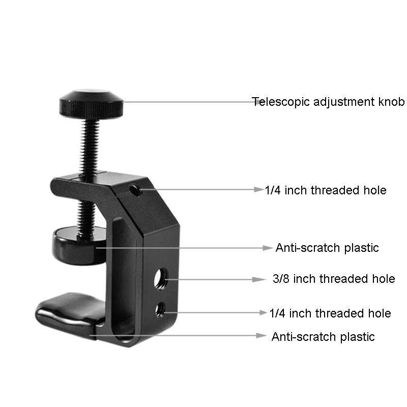 Universal Aluminium Alloy C Clamp For Table And Desk Mounting