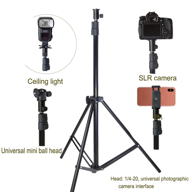 Camera Light Stand Conversion Head With 1/4 Inch Mount And Umbrella Holder