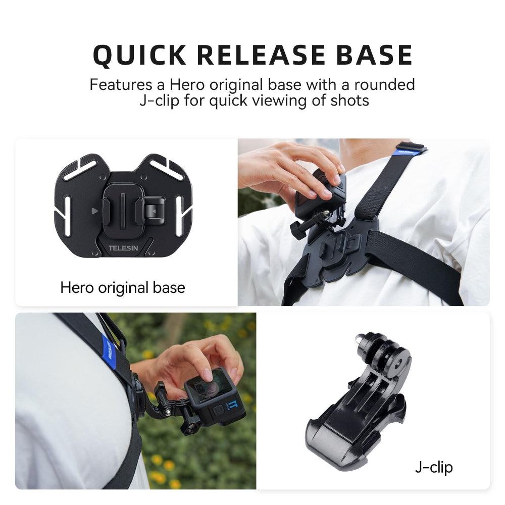 Action Camera Chest Strap Mount Belt For Enhanced Stability And Comfort