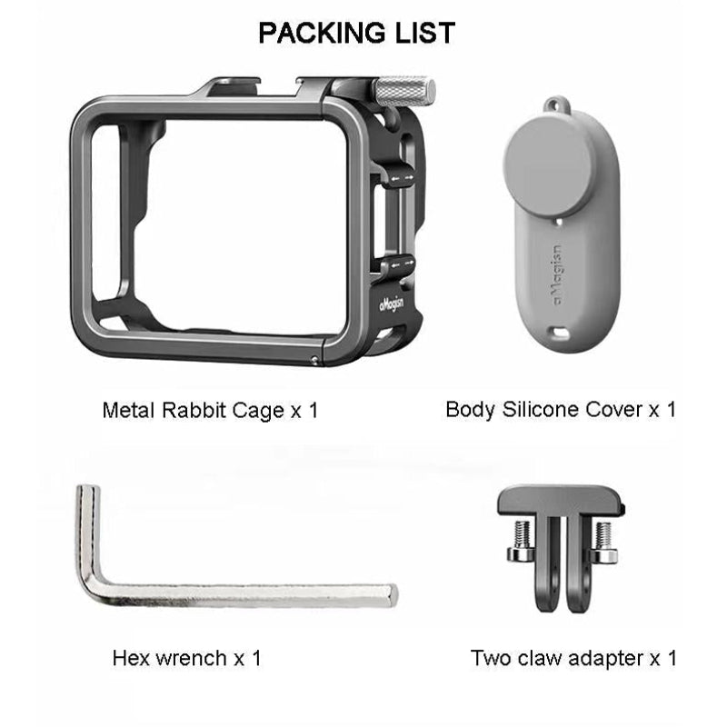 Amagisn Metal Rabbit Cage Protection For Insta360 Go Bezel Accessories