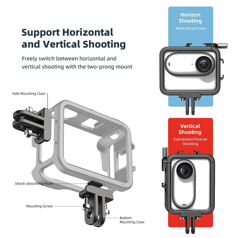 Amagisn Metal Rabbit Cage Protection For Insta360 Go Bezel Accessories