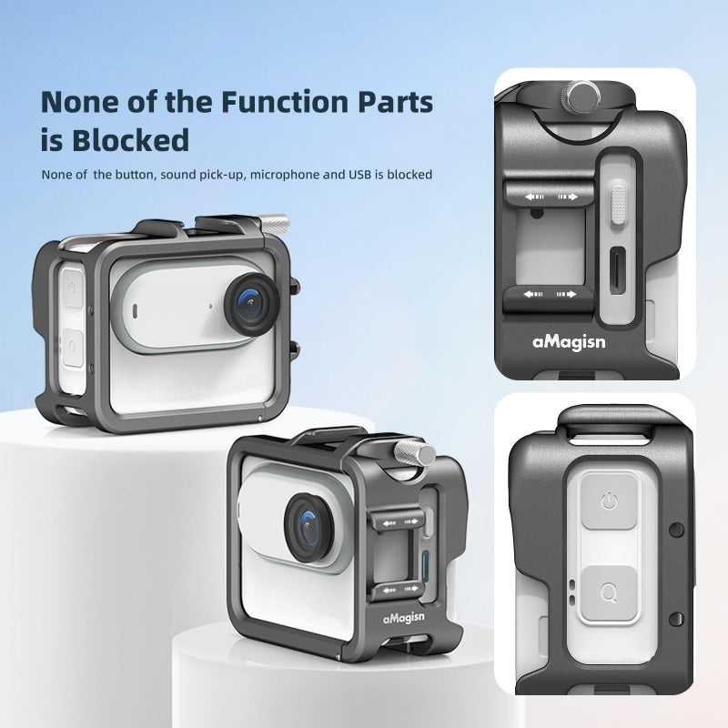 Amagisn Metal Rabbit Cage Protection For Insta360 Go Bezel Accessories