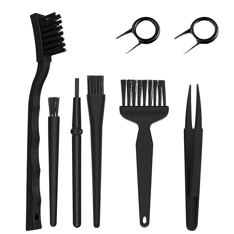 8 Piece Anti Static Computer Cleaning Brush And Tweezer Set For Electronics