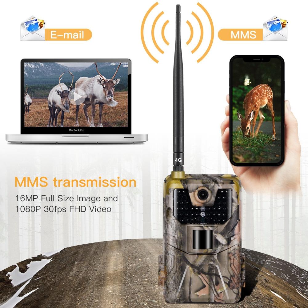 20 Megapixel 2K Wildlife Hunting Trail Camera With Night Vision And 4G Cellular Surveillance