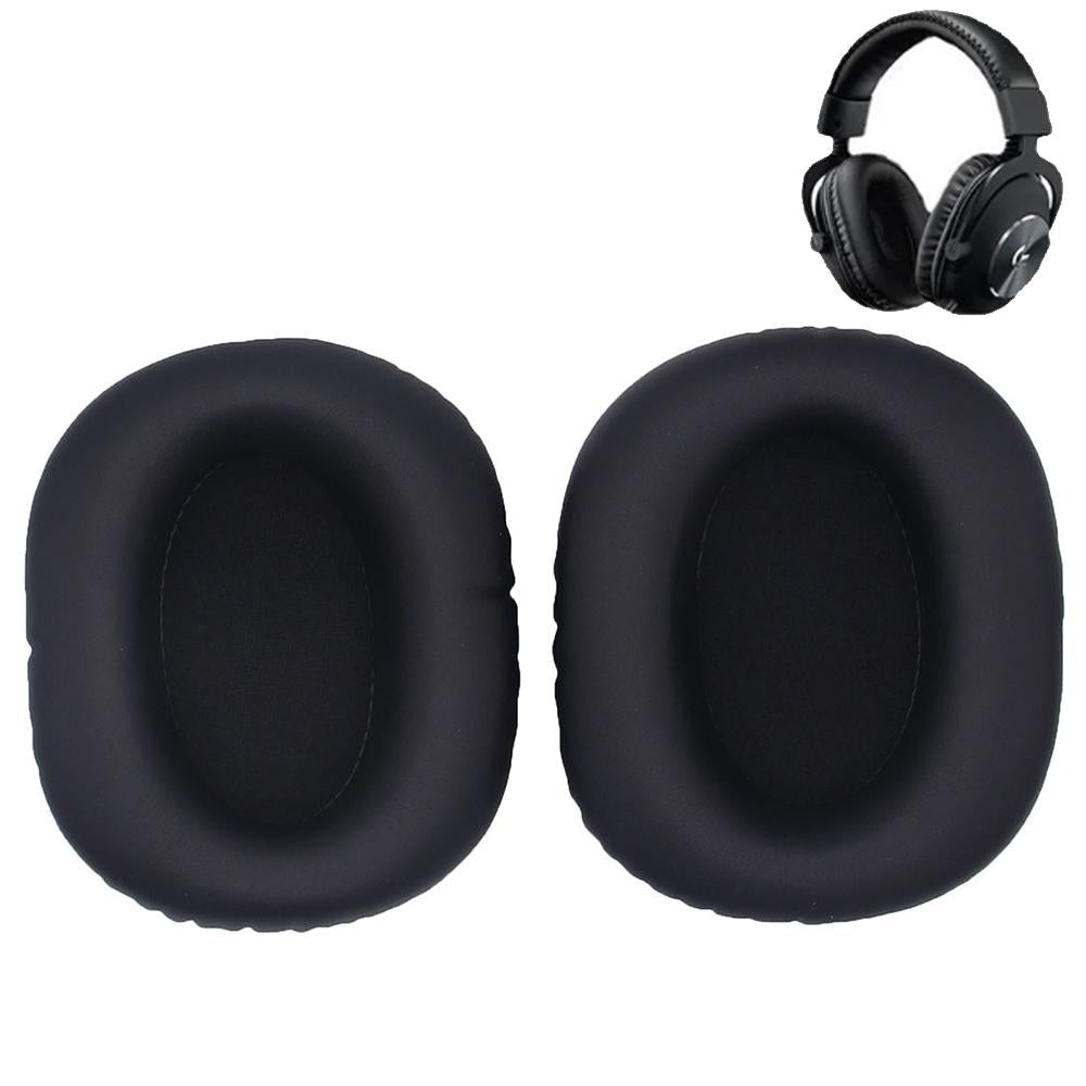 2 Pack Leather Earmuff Covers For Logitech G Pro Headphones Black