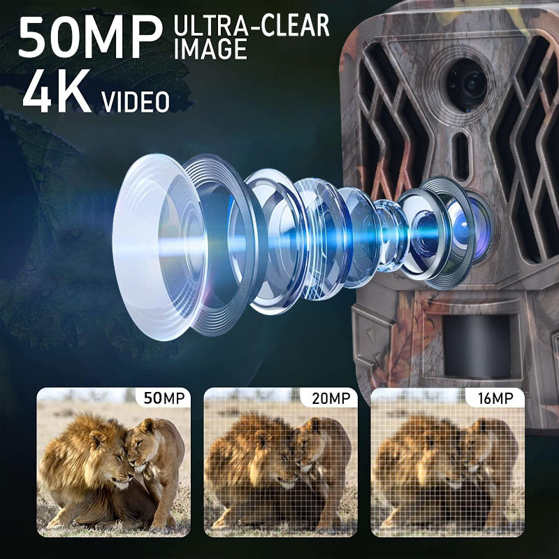 50 Megapixel 4K Dual Lens Infrared Camera For Outdoor Use