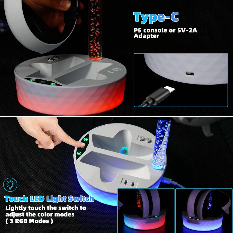 Stylish Magnetic Charging Rack For Playstation Vr2 Controllers