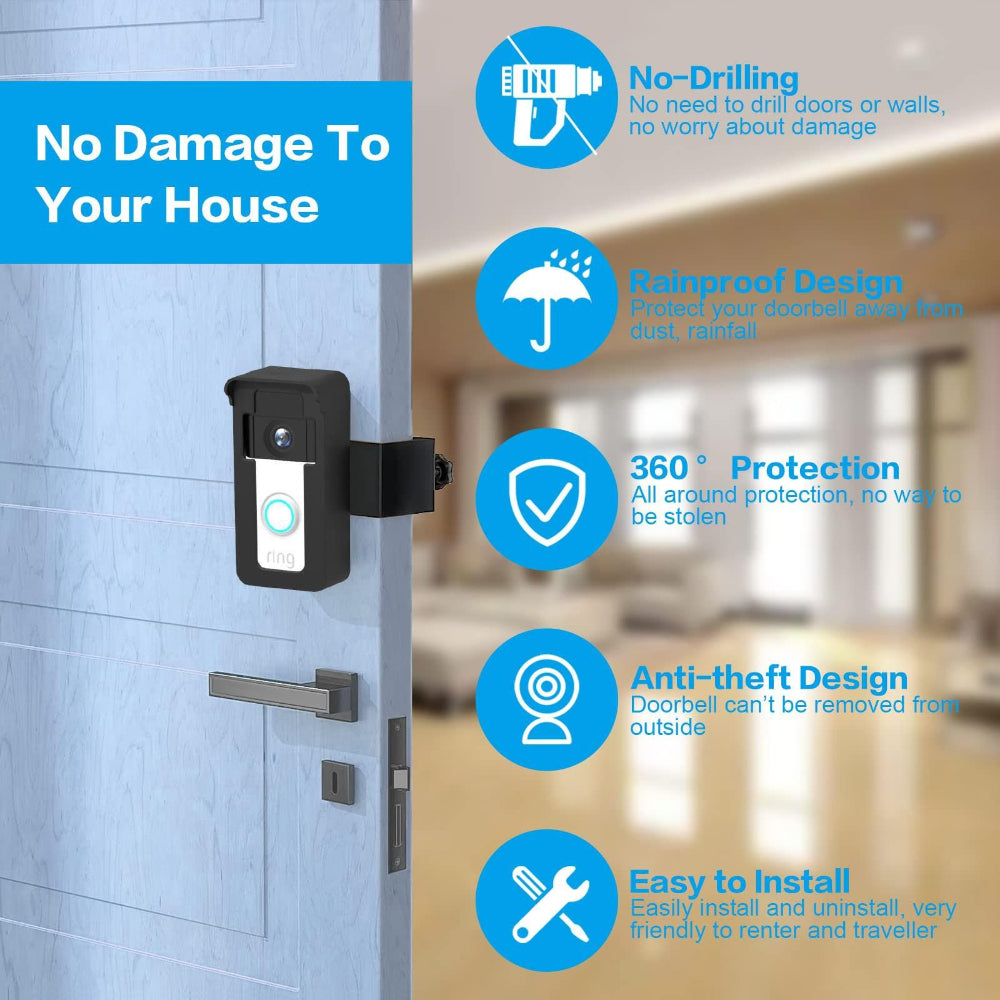 Universal Anti Theft Overhead Bracket For Blink And Google Ring Doorbell