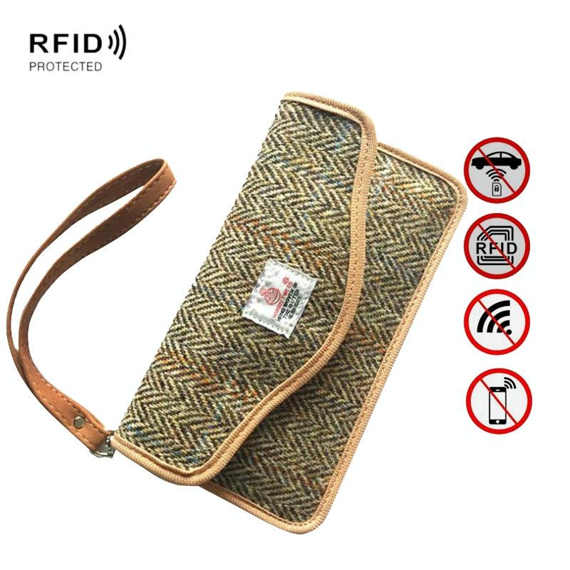 Double Layer Tweed Signal Shielding Bag For Mobile Phone Protection
