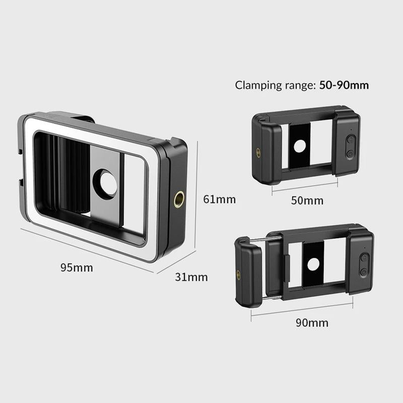 Universal Mobile Phone Clip With Multifunctional Fill Light And Thread Interface