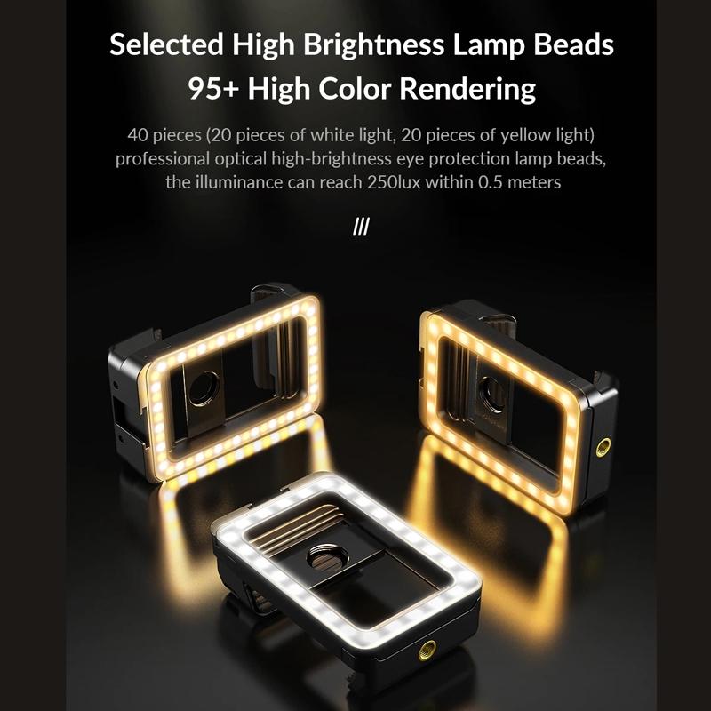 Universal Mobile Phone Clip With Multifunctional Fill Light And Thread Interface