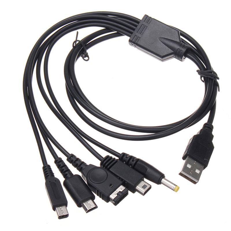 Universal Five In One Usb Charger For Wii 3Ds Nds And Psp Devices