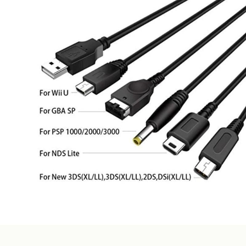 Universal Five In One Usb Charger For Wii 3Ds Nds And Psp Devices