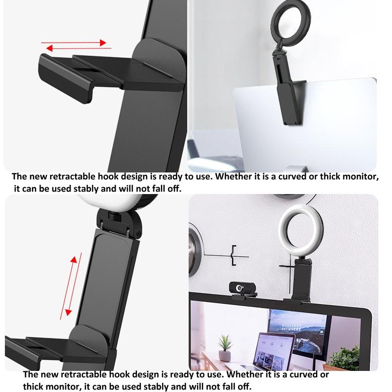 Desktop Ring Fill Light With Multi Function Bracket And Adjustable Brightness