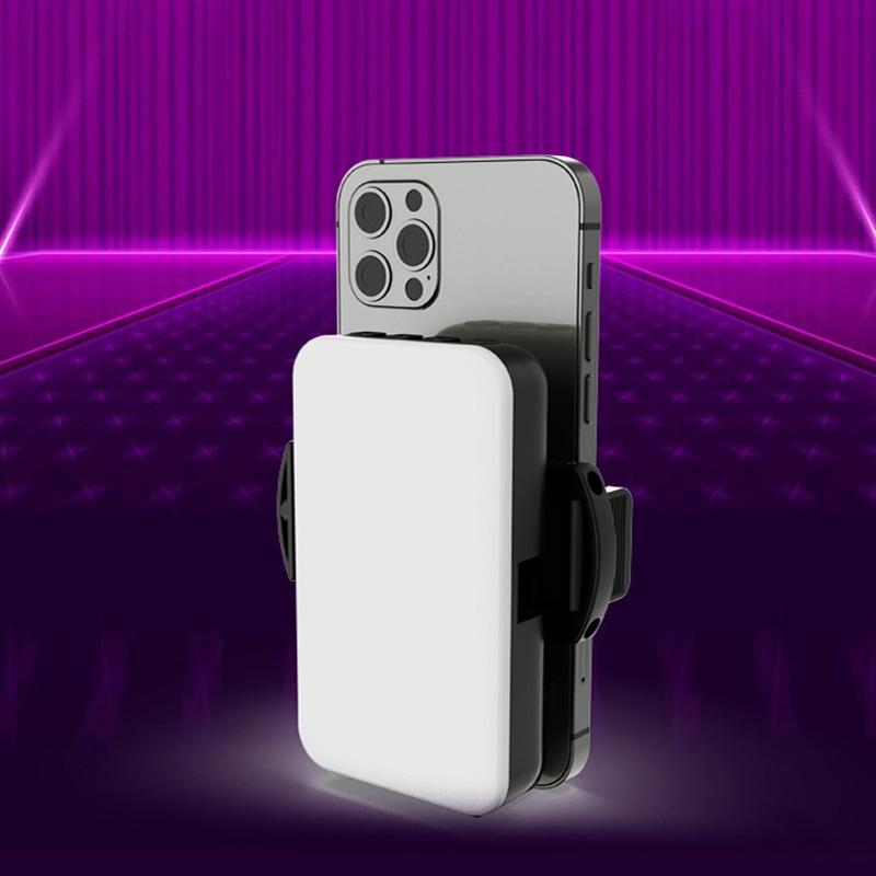 Foldable Rgb Fill Light With Phone Clip And Cold Shoe Interface
