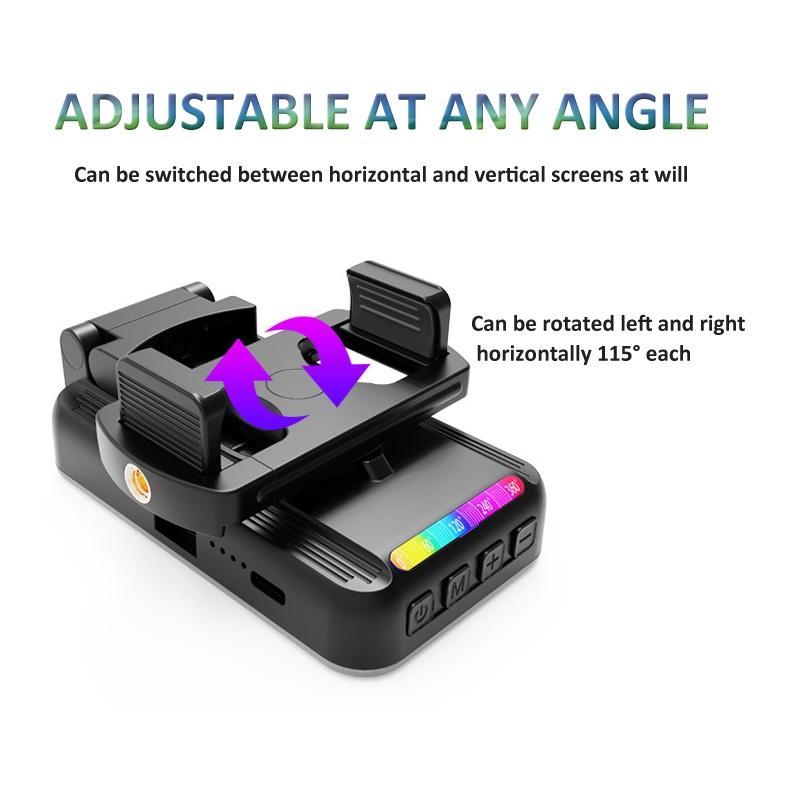 Foldable Rgb Fill Light With Phone Clip And Cold Shoe Interface