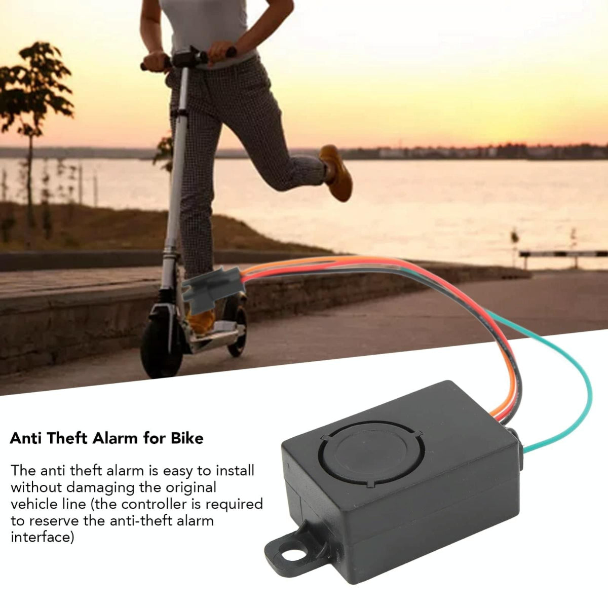 Universal Electric Scooter & Bicycle Anti Theft Alarm + Remote 36 72V