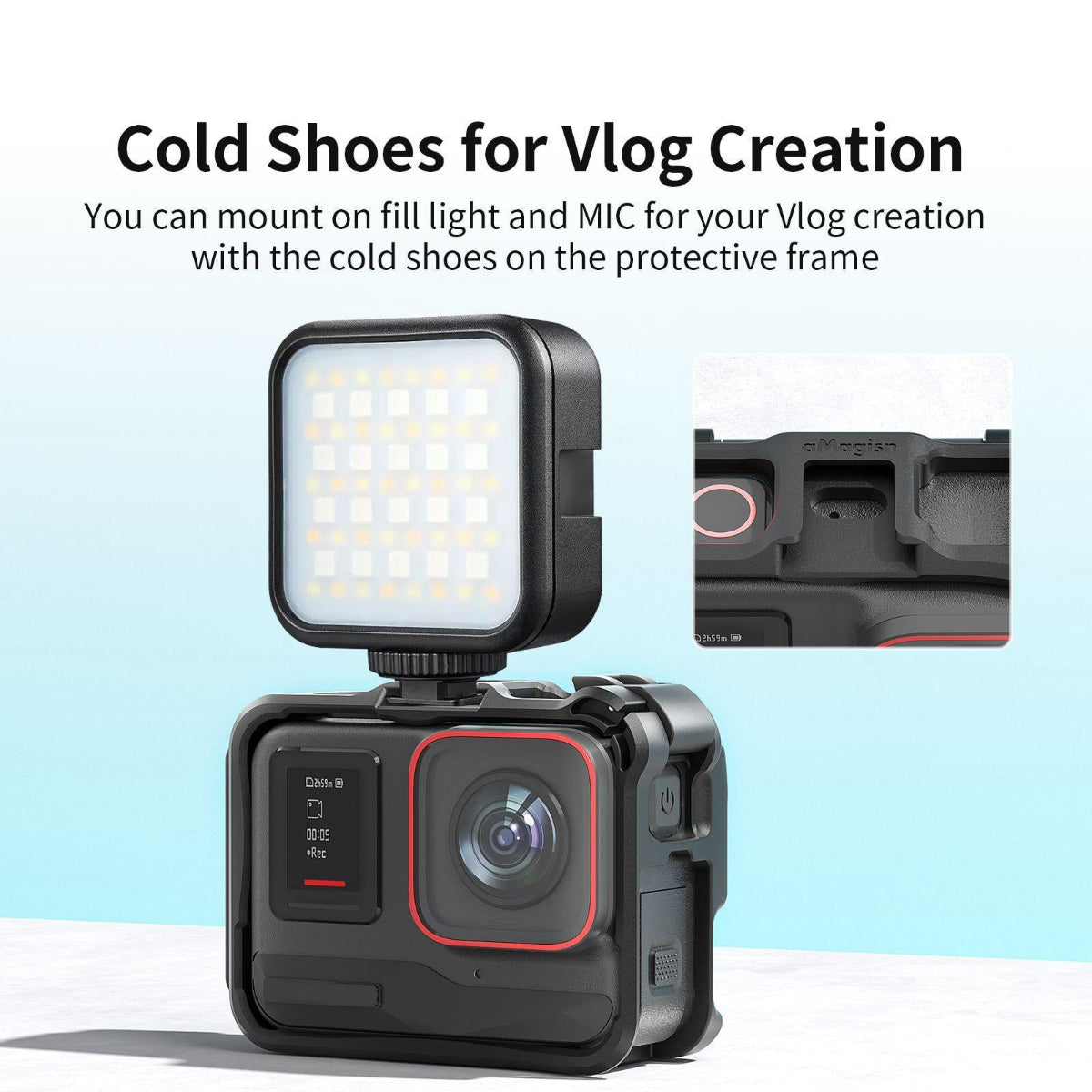 Amagisn Rabbit Cage For Insta360 Ace And Pro Sports Camera Accessories